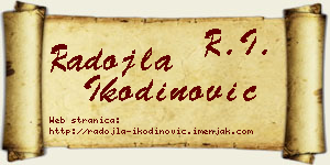 Radojla Ikodinović vizit kartica